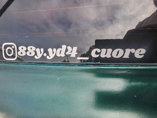 Customer photo review of Personalised Instagram Decal Sticker