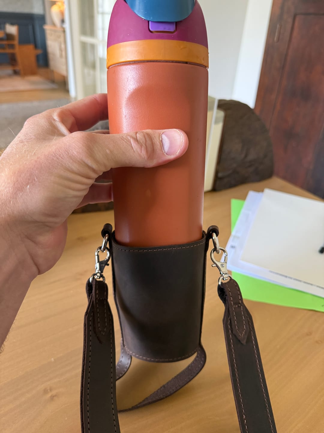 Customer photo review of Water Bottle Crossbody Bag