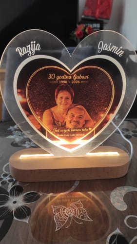 Customer photo review of Foto auf Herz-LED-Lampe