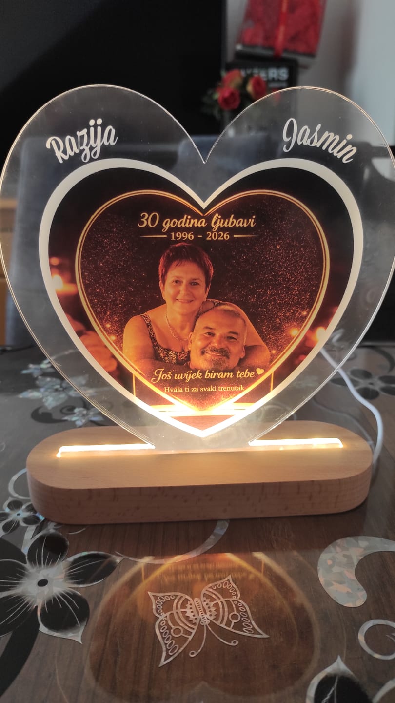 Customer photo review of Foto auf Herz-LED-Lampe