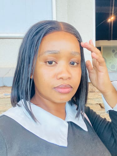 Customer photo review of Mabontle 10 inch 5x5 Vietnamese SDD Bone Straight Wig