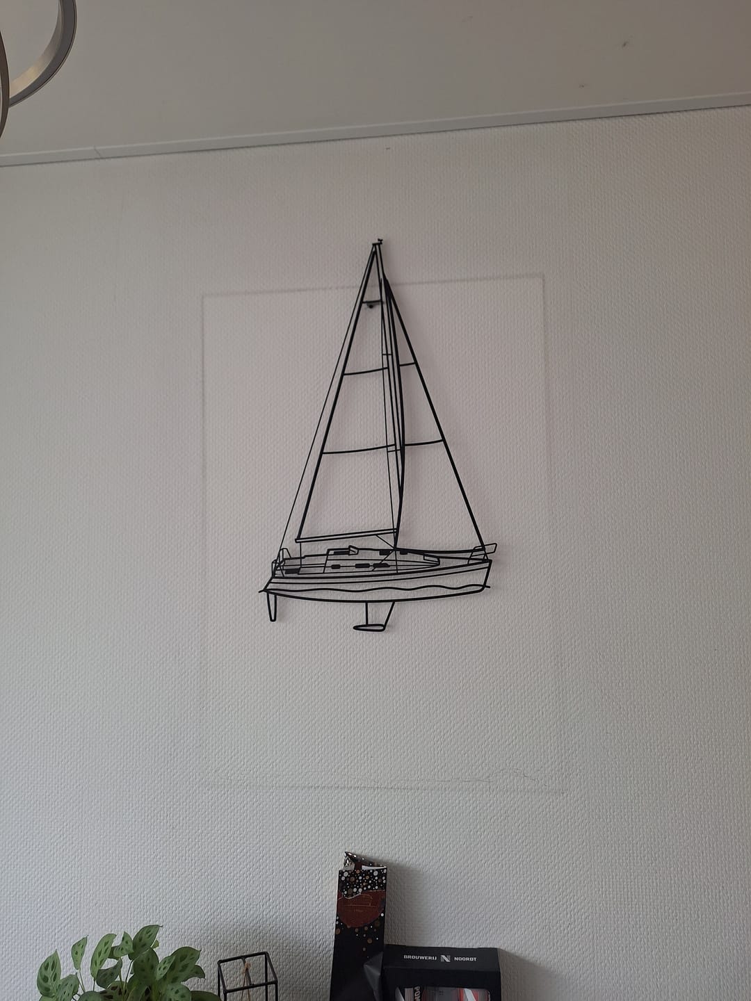 Customer photo review of Your Custom Boat Silhouette Metal Wall Art