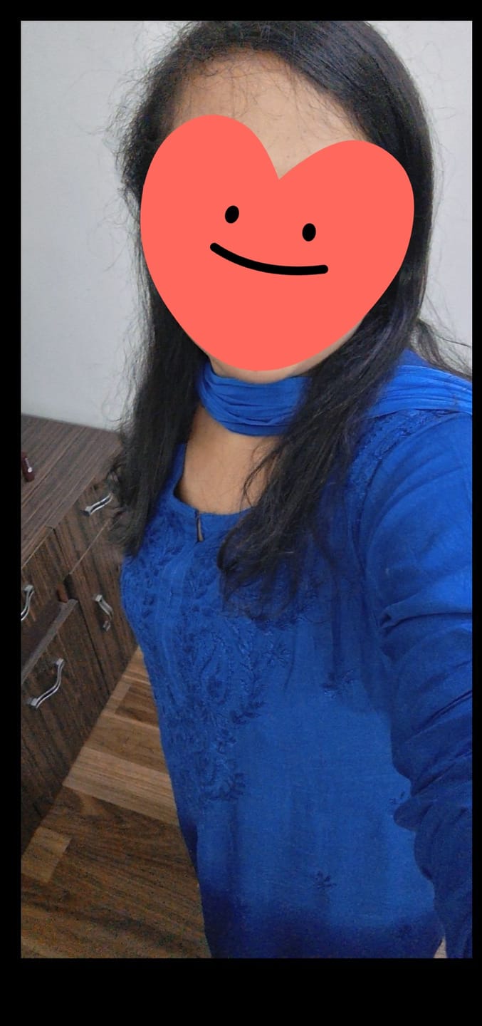 Customer photo review of Laila Royal Blue Ombre Rayon 3 Piece Set