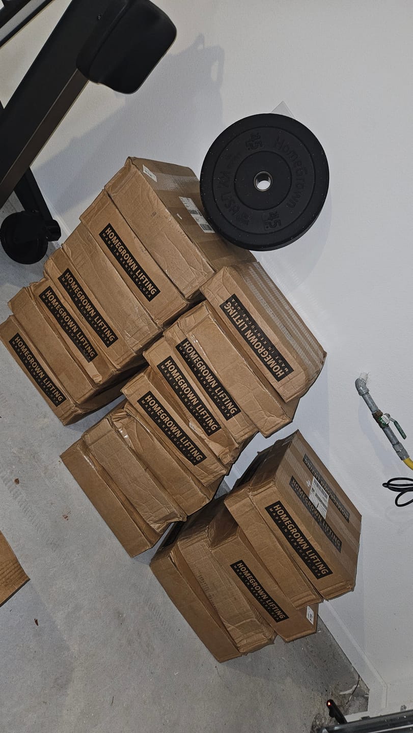 Customer photo review of URA-MAX COLORED Bumper Plate Sets