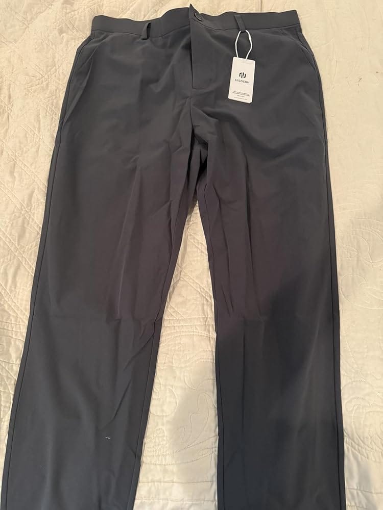 Customer photo review of Hisdern Flex 301 Men's Golf Pants Classic Fit Stretch Dress Pants for Casual Wear