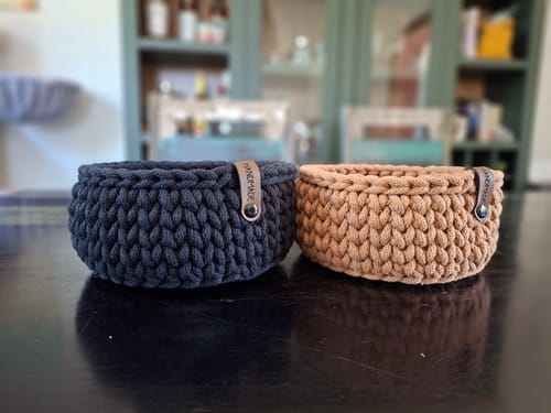 Customer photo review of Label-Set "HANDMADE" - Braun - CS0018 - für Häkelkörbe etc.