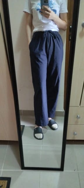 Customer photo review of Kendall Wide Leg Linen Pants