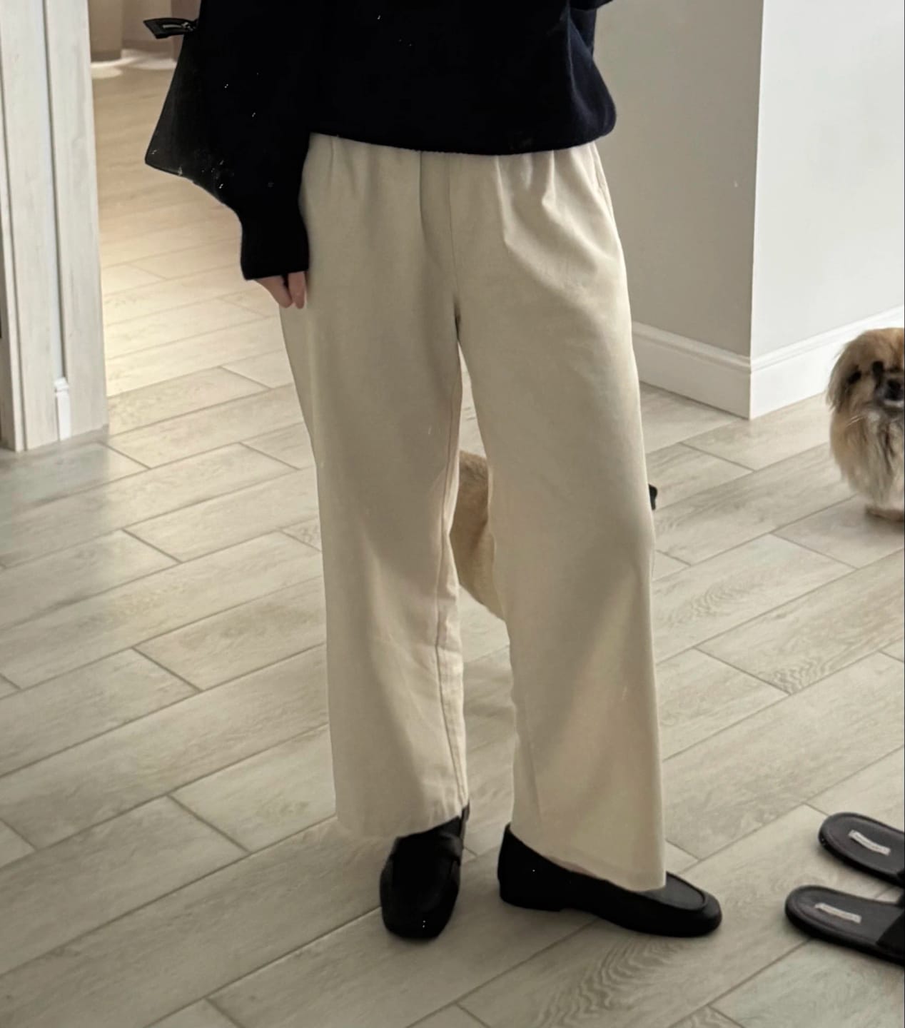 Customer photo review of Kendall Wide Leg Linen Pants