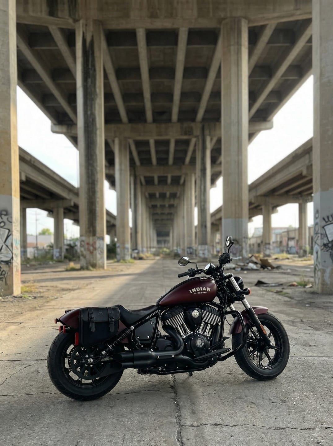 Customer photo review of 8L - Pony Indian Chief Leather Motorcycle Saddlebags