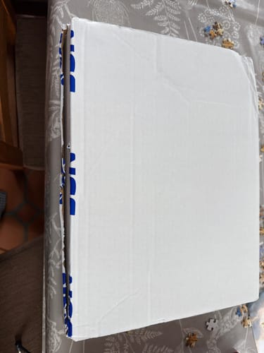 Packaging for the customer's SpaceX Starship Flight Pin Collection & Display Mount, showing a plain white box.