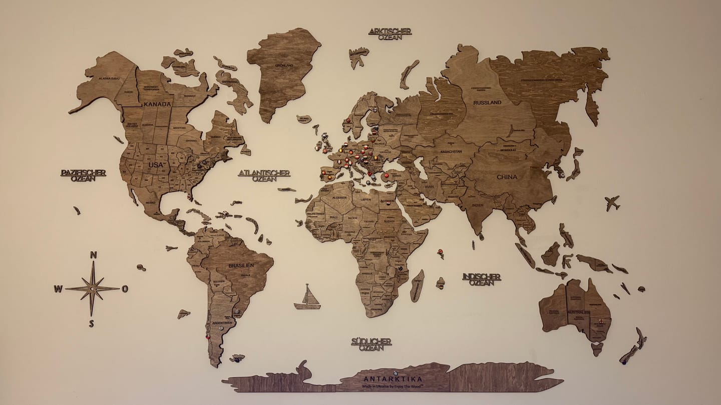 Customer photo review of 3D Wooden World Map Terra