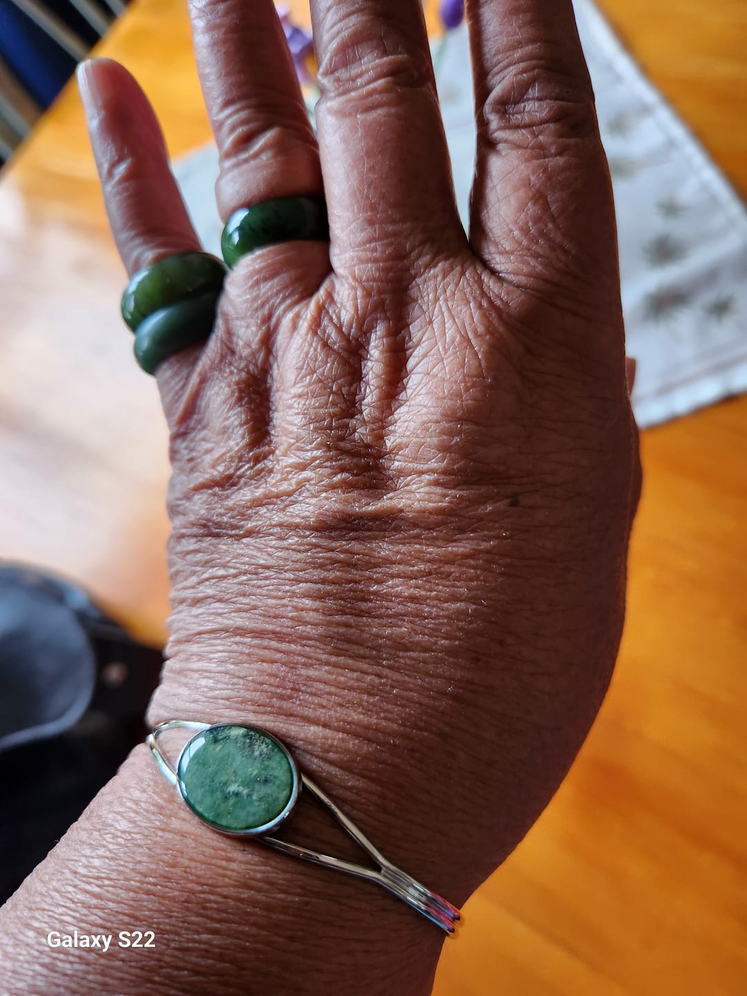 Customer photo review of Genuine NZ Greenstone Bangle