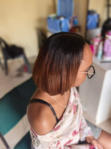 Customer photo review of Vietnamese SDD Bone Straight Ombre Choc Brown