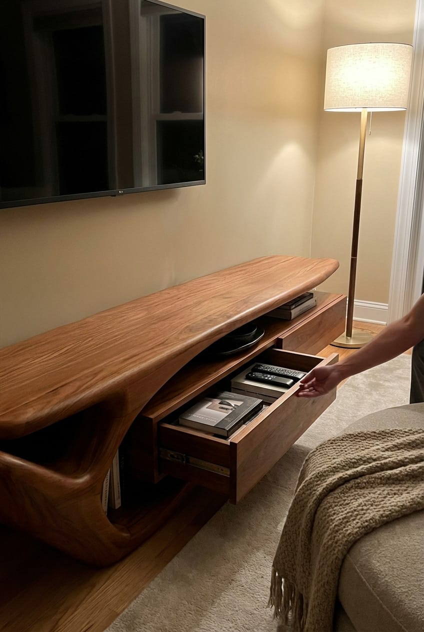 Customer photo review of Contemporary TV Stand For Living Room