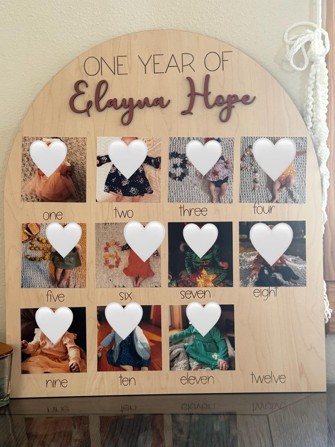 Customer photo review of One Year Of Photo Board