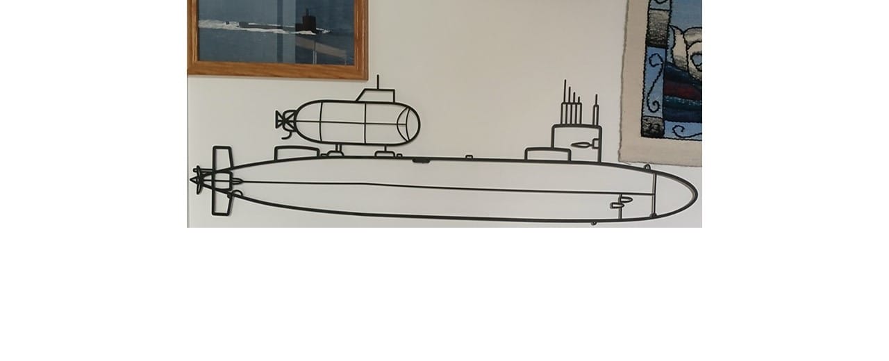 Customer photo review of Your Personalized Submarine Metal Wall Art - NCP0654