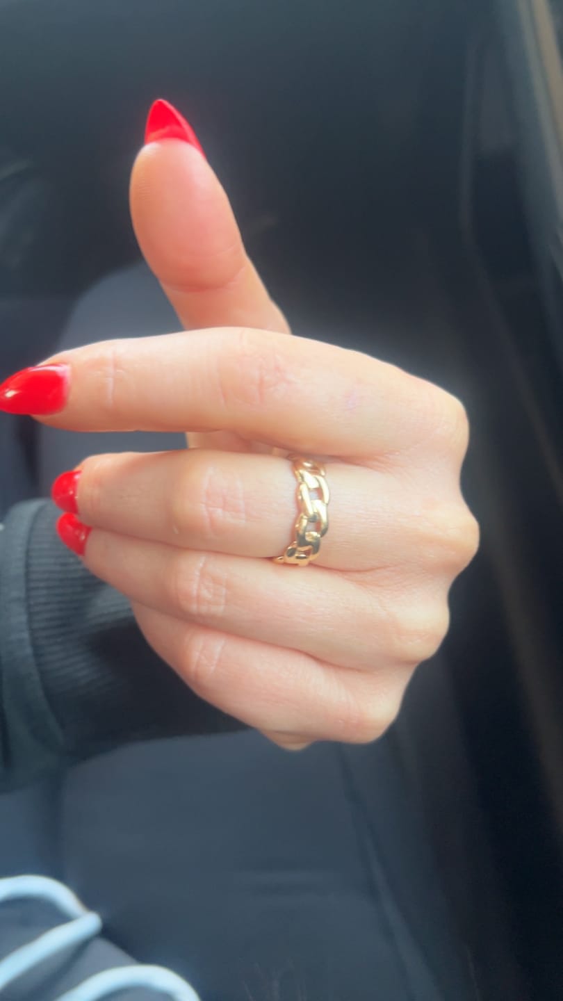 Customer photo review of Cuban Link Ring
