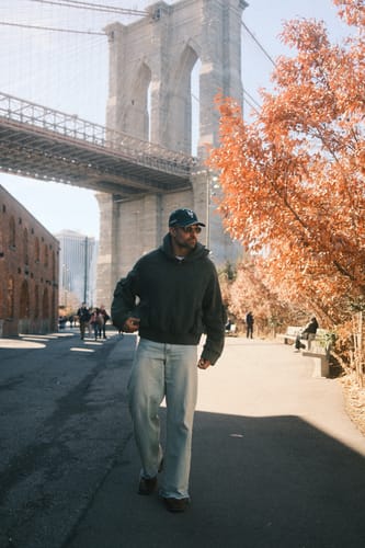 Customer photo review of Pullover Cargo Hoodie - Pine
