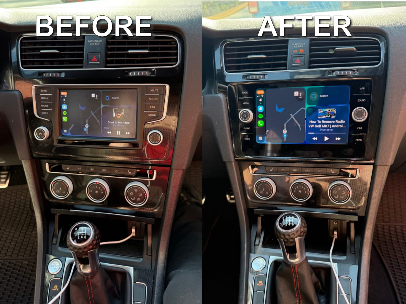 Customer photo review of VW MK7 Golf/GTI/GolfR/E-Golf 8" Glass Display Retrofit Kit (Nav/Non Nav)
