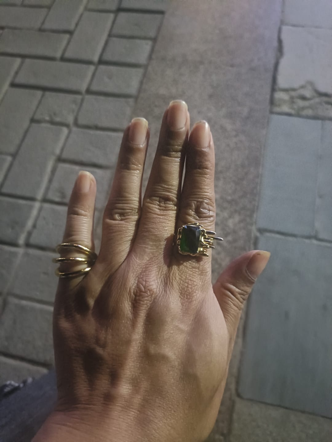Customer photo review of Greenstone Enigma Ring