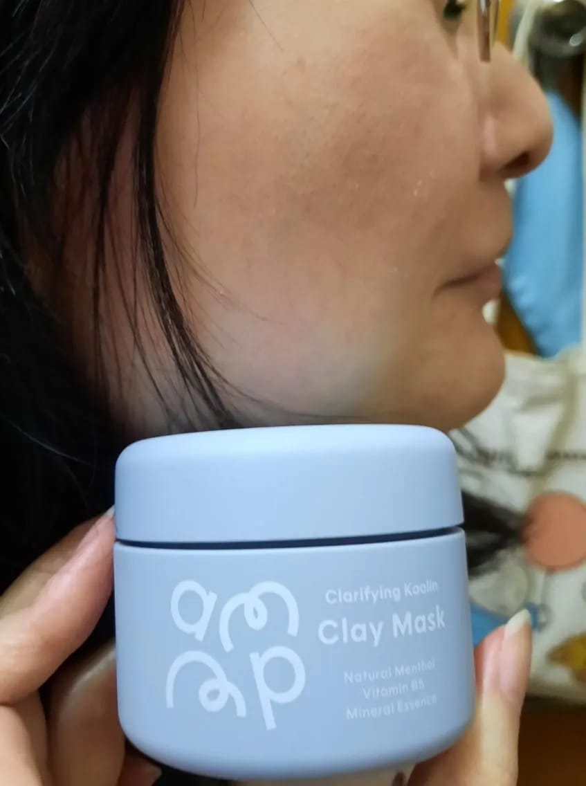 Customer photo review of Clarifying Kaolin Clay Mask 50g