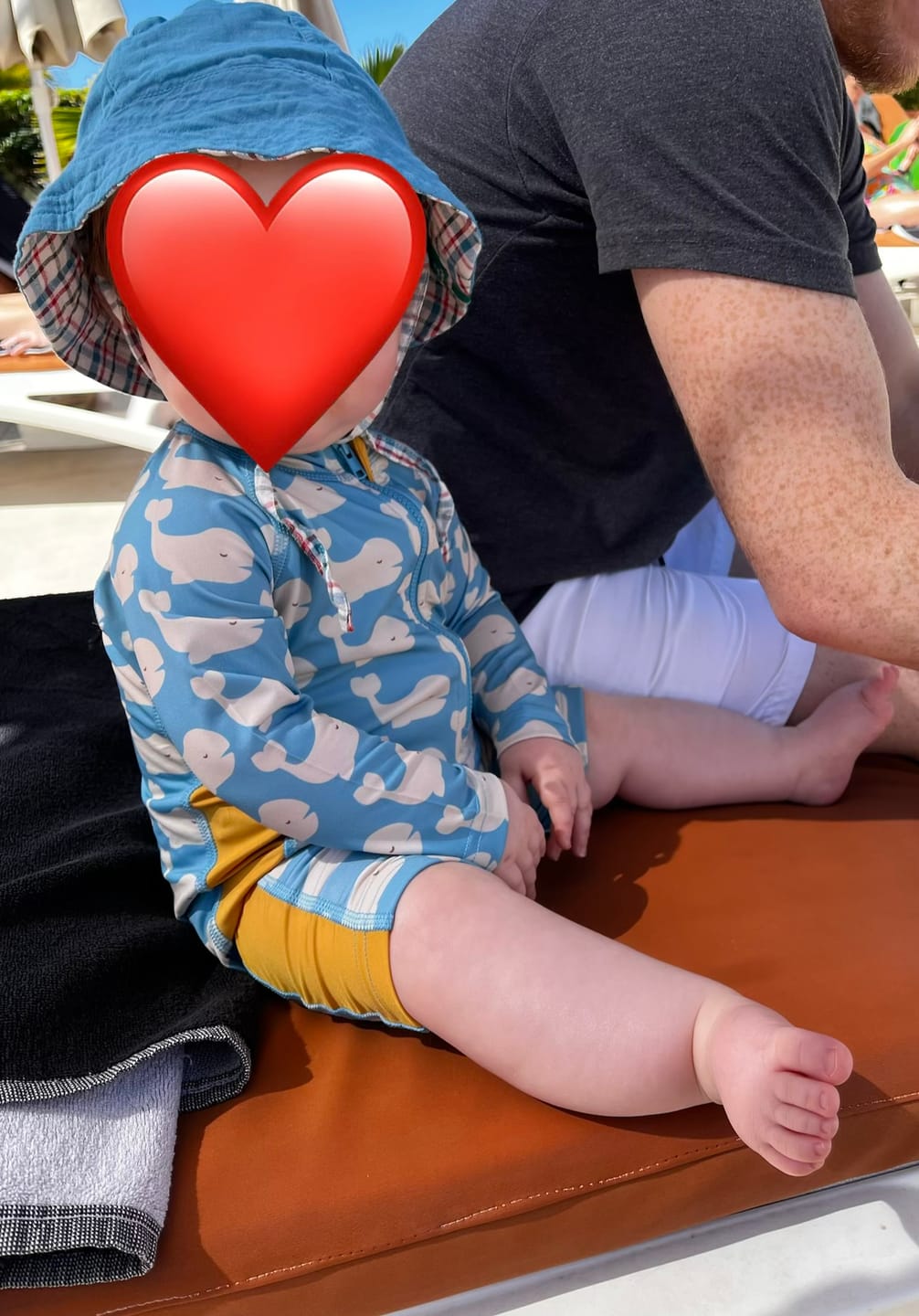 Customer photo review of Blue Whales UPF 50 Recycled Sunsafe Sunsuit