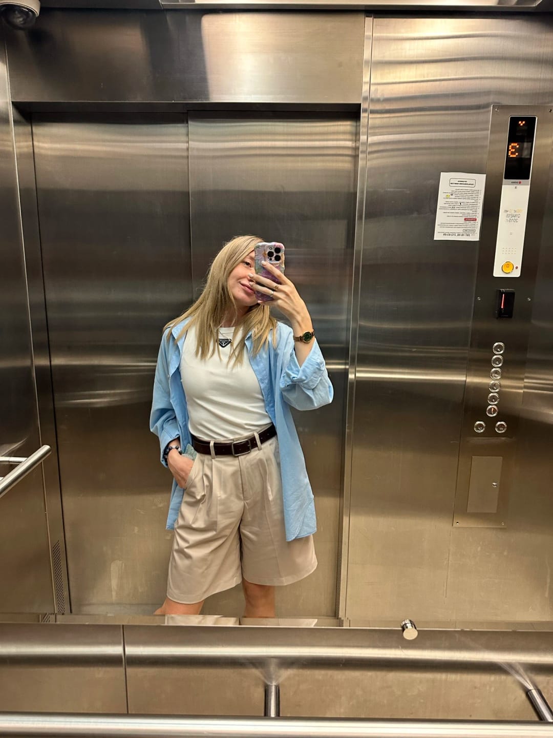 Customer photo review of Meghan High Waist Pleated Shorts