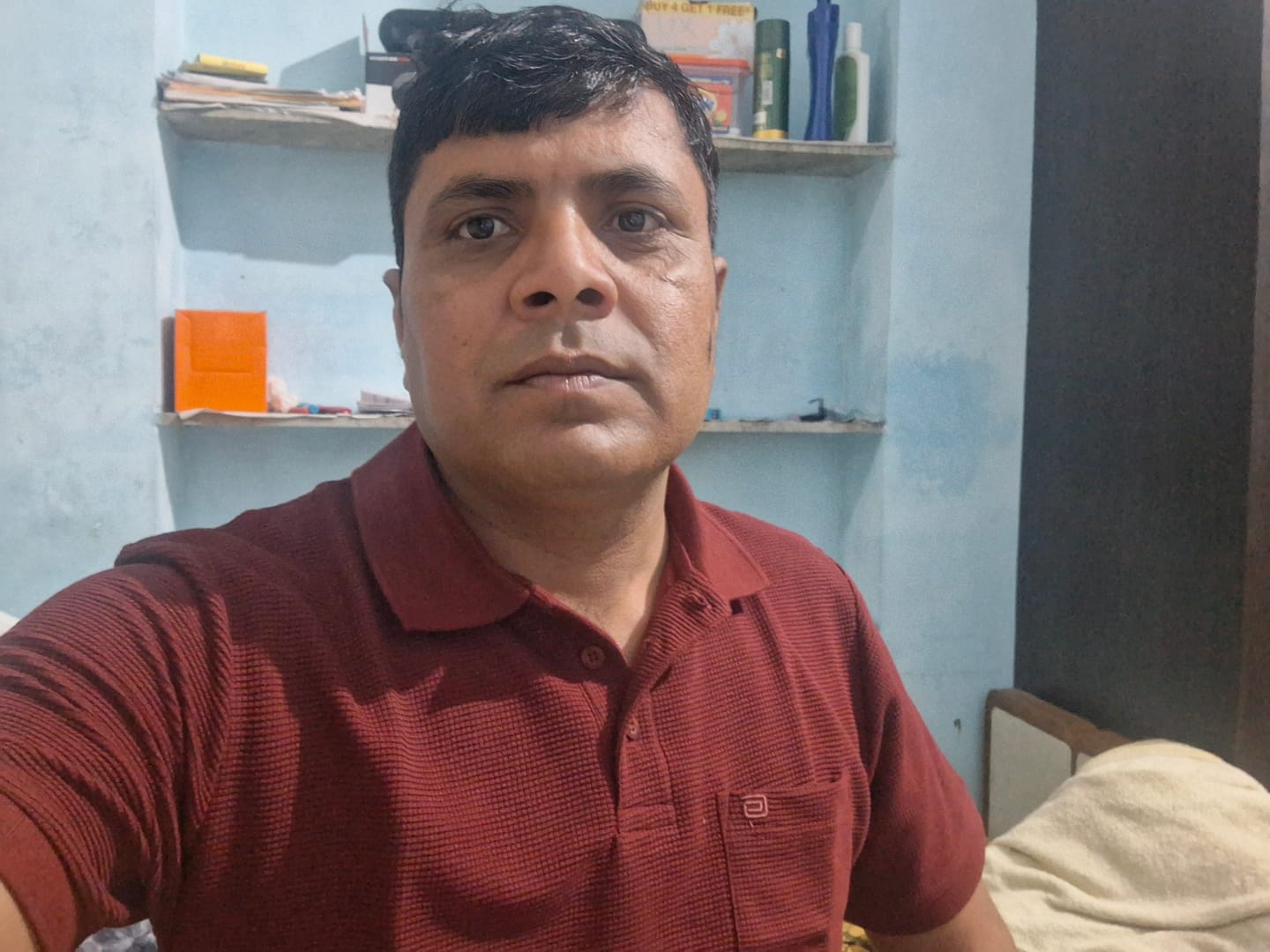 Customer photo review of Waffle Polo - Deep Maroon T-Shirts For Men | Ariser