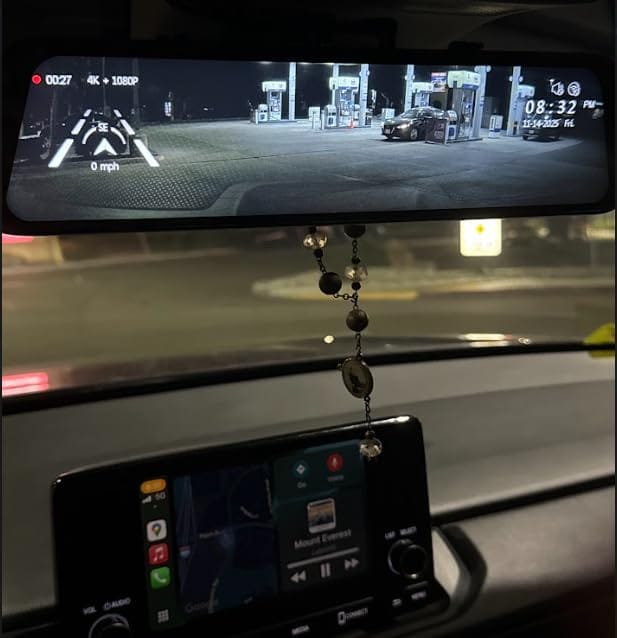 Customer photo review of 10" Elite | 4K Front + 2K Rear Smart Streaming Mirror