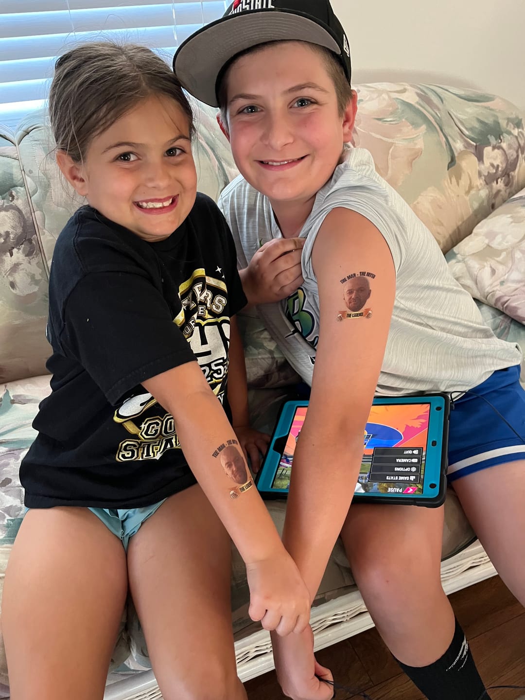 Customer photo review of The Man The Myth The Legend Ribbon Custom Tattoo
