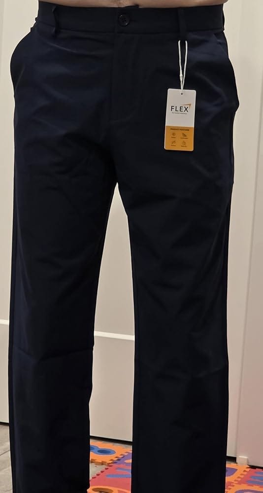 Customer photo review of Hisdern Flex 301 Men's Golf Pants Classic Fit Stretch Dress Pants for Casual Wear