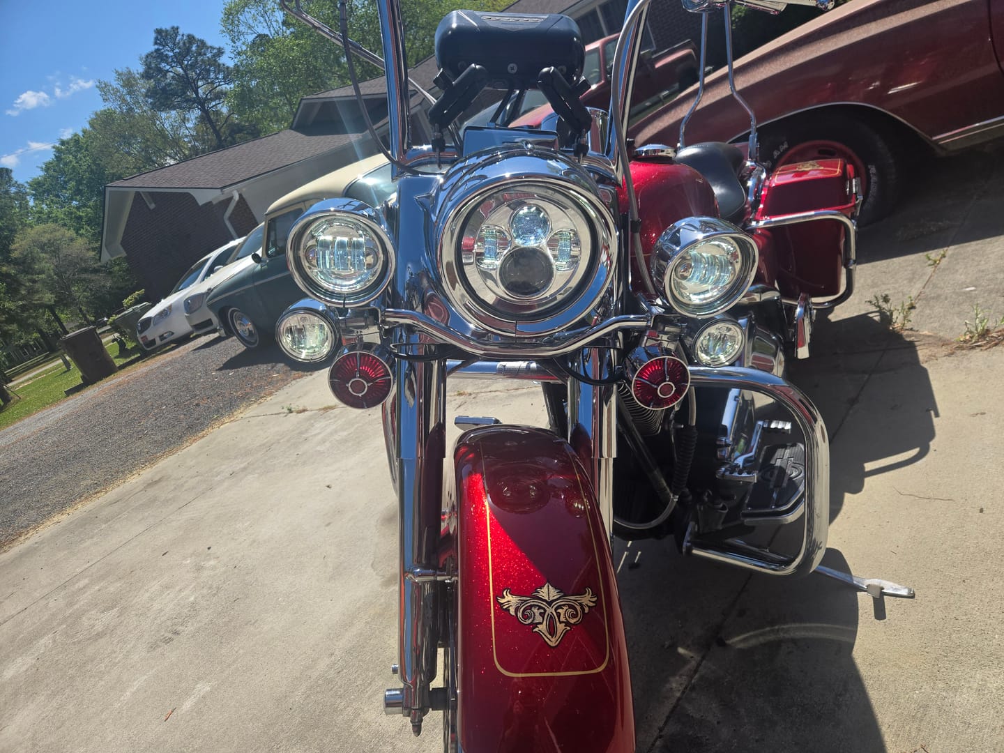 Customer photo review of Harley Davidson Screw in Lenses - Big Burner / Chrome / Red