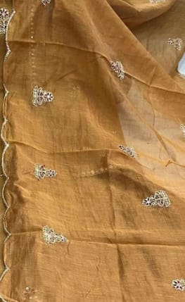 Customer photo review of PARI Pure Mul Chanderi 3 Piece Suit Set with Dupatta