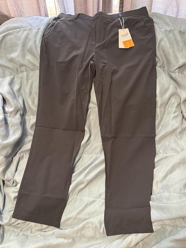 Customer photo review of Hisdern Flex 301 Men's Golf Pants Classic Fit Stretch Dress Pants for Casual Wear
