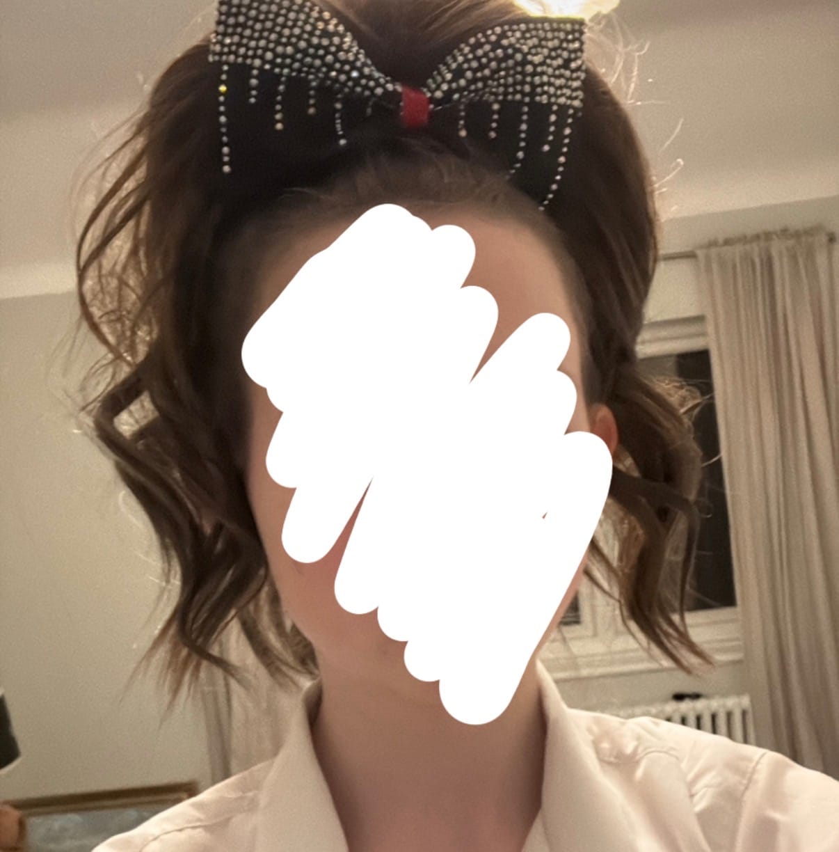Customer photo review of Stranded Medium Wand Wave Clip-in Ponytail - Colour #8 Hazel Princess