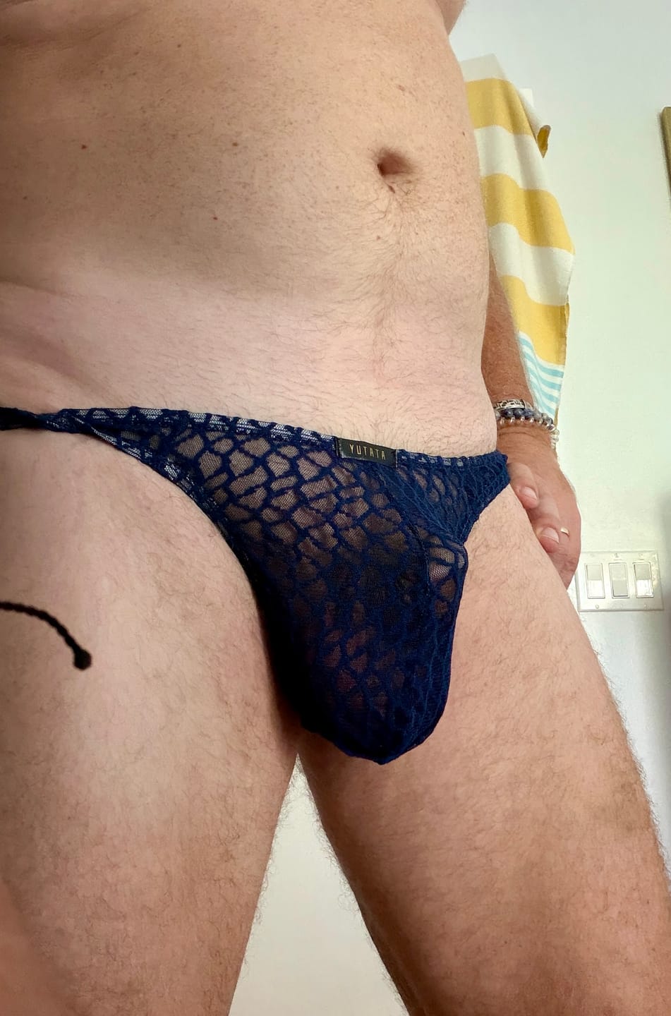 Customer photo review of Men's Breathable Mesh Thongs