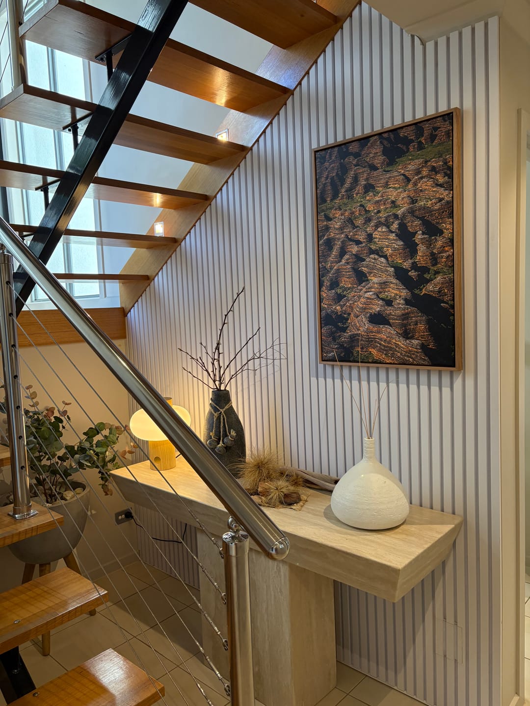 Customer photo review of Frost White Acoustic Slat Wall Panel (White Felt) - 290cmx60cm