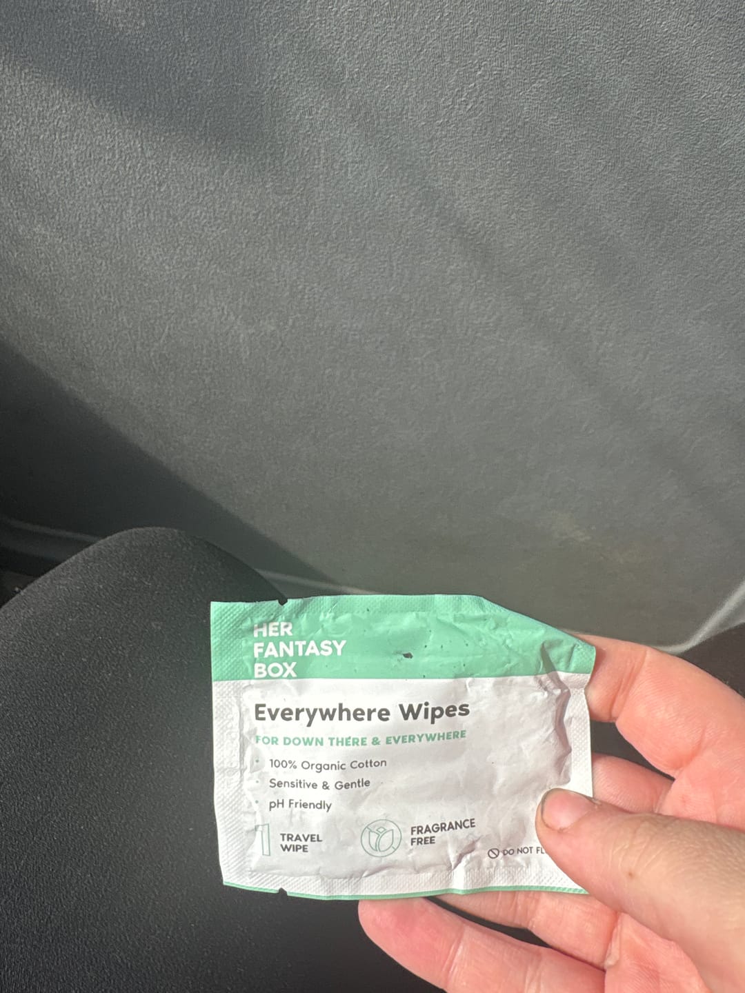 Customer photo review of Everywhere Wipes - Odor Removing Travel Wipes