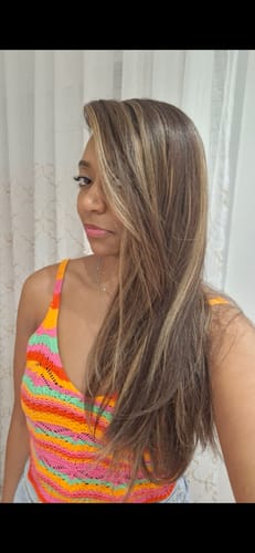 Customer photo review of Lace Front HD Valentina Luzes 33/27 65cm - Repartição Livre 13x4