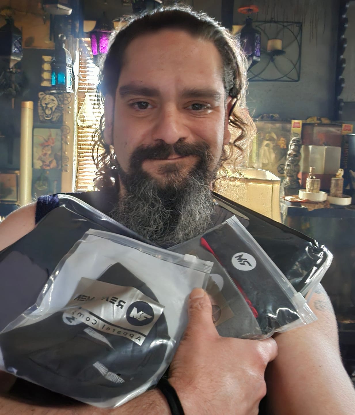 Customer photo review of Brushed Nylon 0in Briefs V-Fly 3pk Black/Denim/Gray