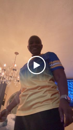 Customer video review of Custom Royal Gold Gradient Fashion Outdoor Flag Football Jersey