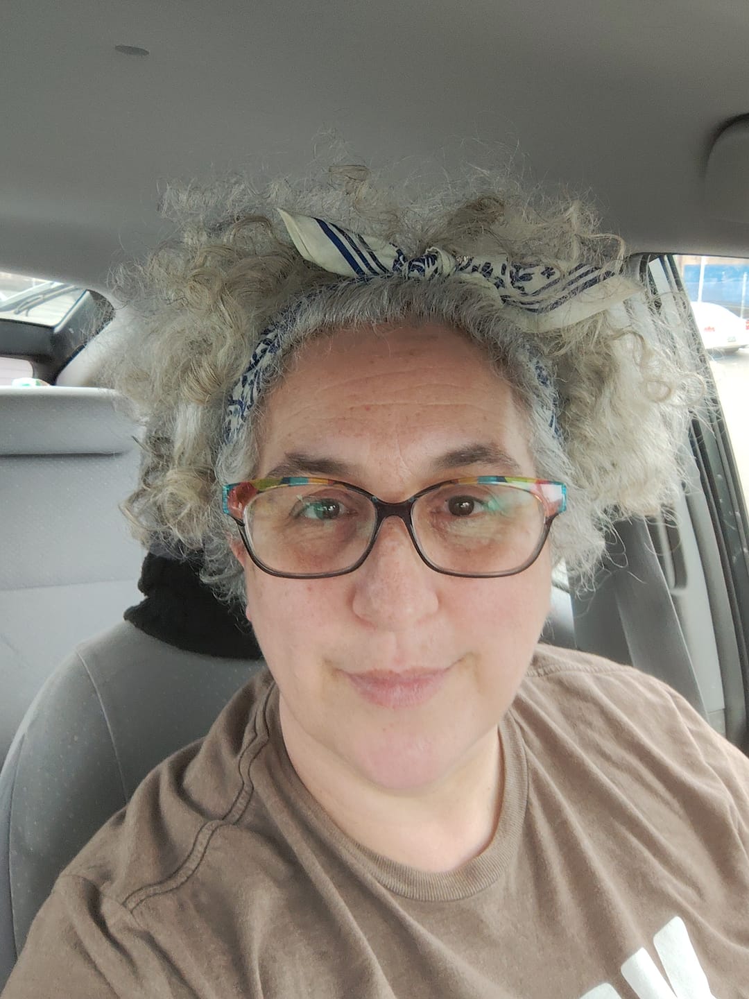Customer photo review of Doily Bandana