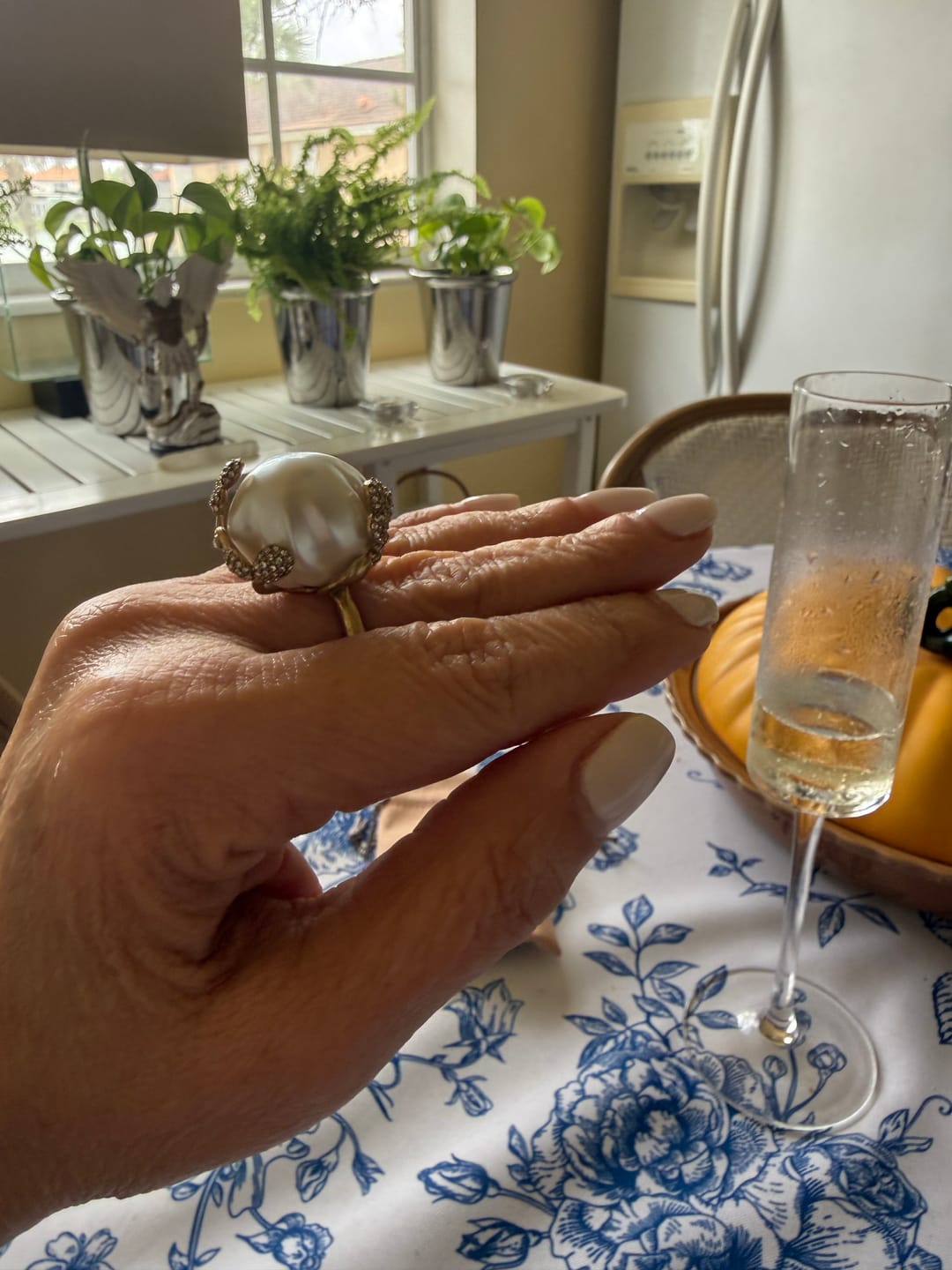 Customer photo review of Wildflower Pearl Crown Ring