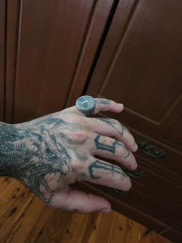 Customer photo review of Yggdrasil Signet Ring