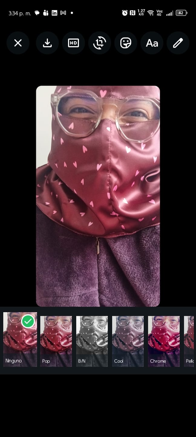 Customer photo review of Face Cover