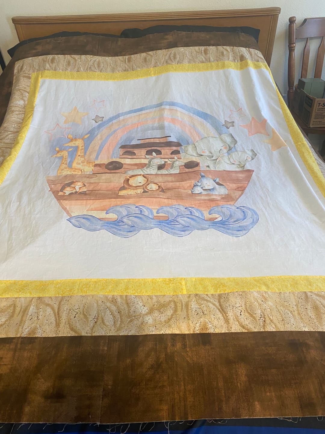 Customer photo review of Noah's Ark Nursery Fabric Panel