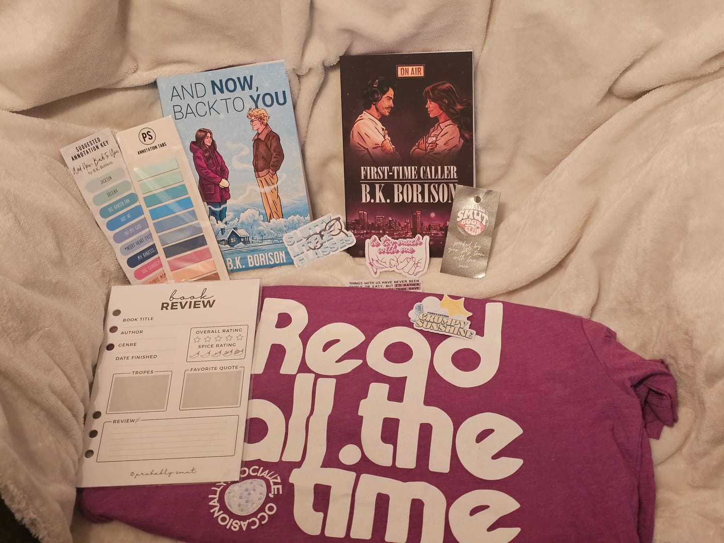 Customer photo review of probably smut book club subscription