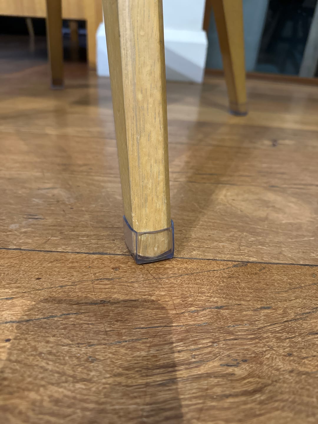Customer photo review of Square Felt Silicone Chair Leg Protectors | Extra-Durable Chair Floor Protectors
