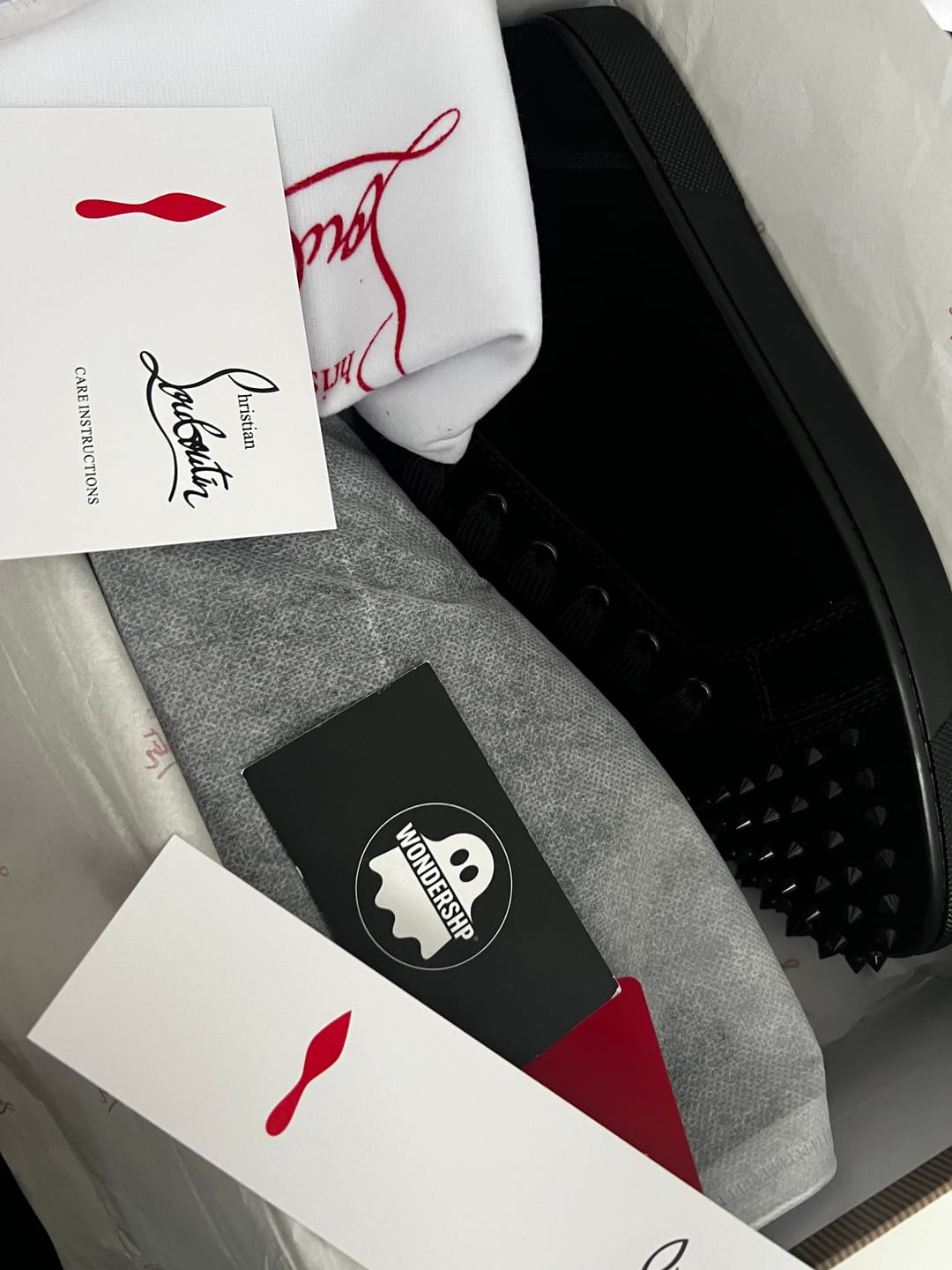 Customer photo review of CHRISTIAN LOUBOUTIN SPIKES BLACK