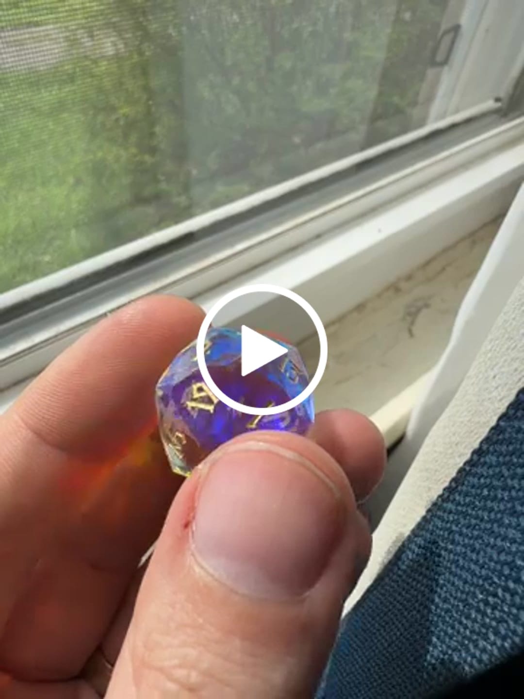 Customer video review of Diamond Prism Multifaceted Glass Dice Set